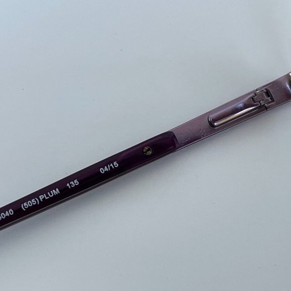 Anne Klein Women Eyeglasses Plum Tone Metal Frame AK5040 Glasses Frame 52[]17 - Picture 8 of 12